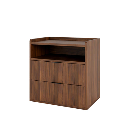 Two-tier Textured Drawer Nightstand - image 1