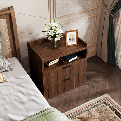 Two-tier Textured Drawer Nightstand - image 4