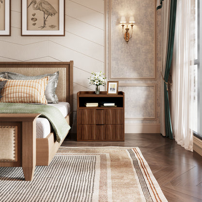 Two-tier Textured Drawer Nightstand - image 5