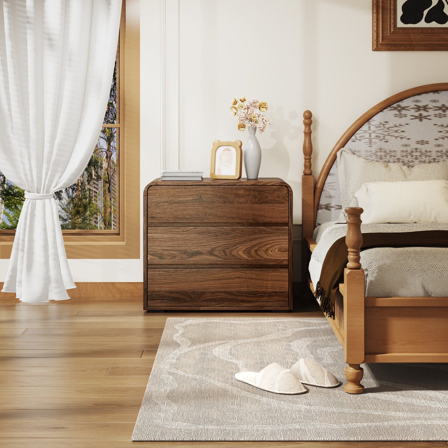 Large-sized Nightstand With Rounded-corner  - image 6