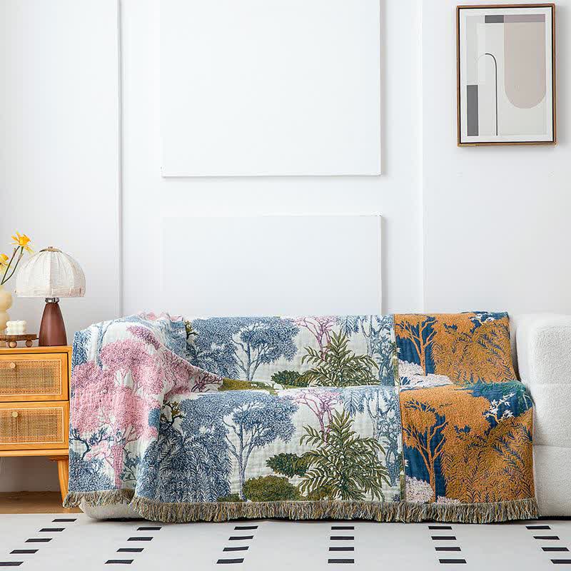 Woodland Cotton Gauze Tassel Quilt - image 2