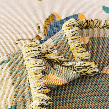 Green Leaf Floral Chenille Sofa Protector - image 9