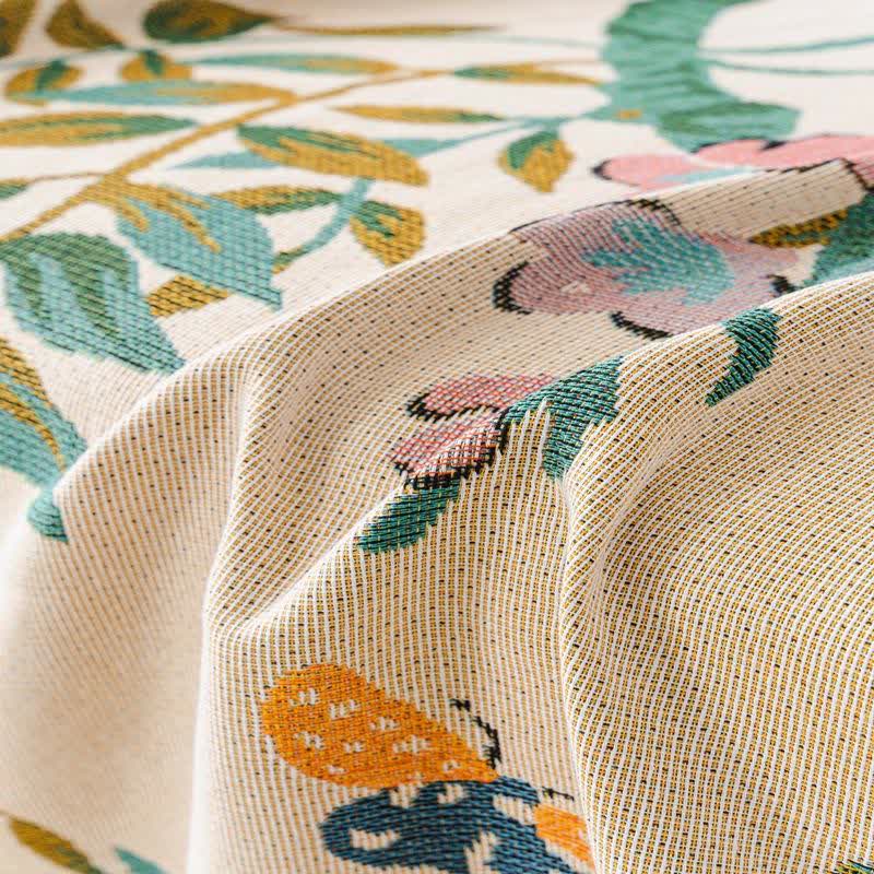 Green Leaf Floral Chenille Sofa Protector - image 7