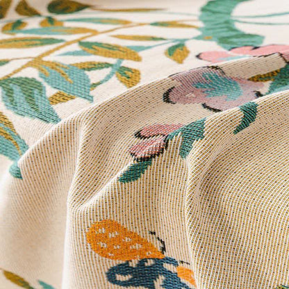 Green Leaf Floral Chenille Sofa Protector - image 7