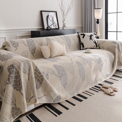 Pine Cone Ice Silk Sofa Protector - Light Gray - 71" x 134" - image 6