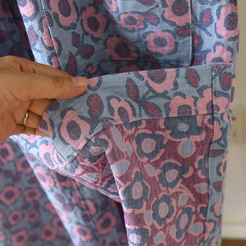 Begonia Cotton Japanese Kimono Robe - image 12