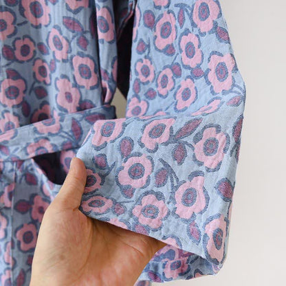 Begonia Cotton Japanese Kimono Robe - image 8