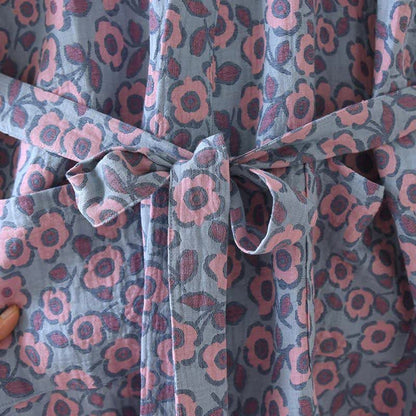Begonia Cotton Japanese Kimono Robe - image 7