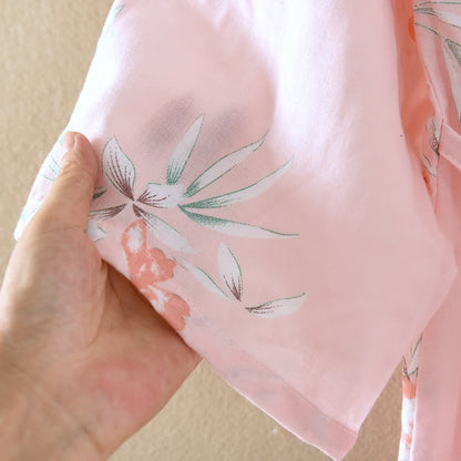 Peach Blossom Cotton Japanese Kimono Robe - image 12