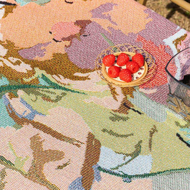 Painterly Floral Cotton Gauze Throw - image 4