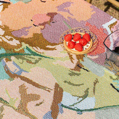 Painterly Floral Cotton Gauze Throw - image 4