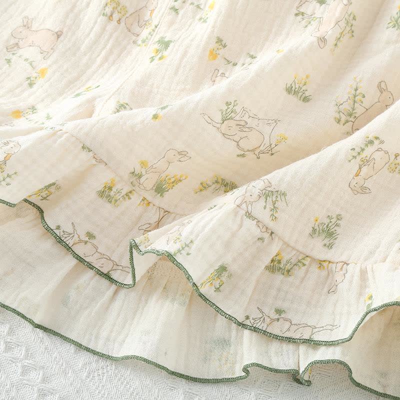 Rustic Bunny Cotton Ruffle Cami Pajamas - image 7