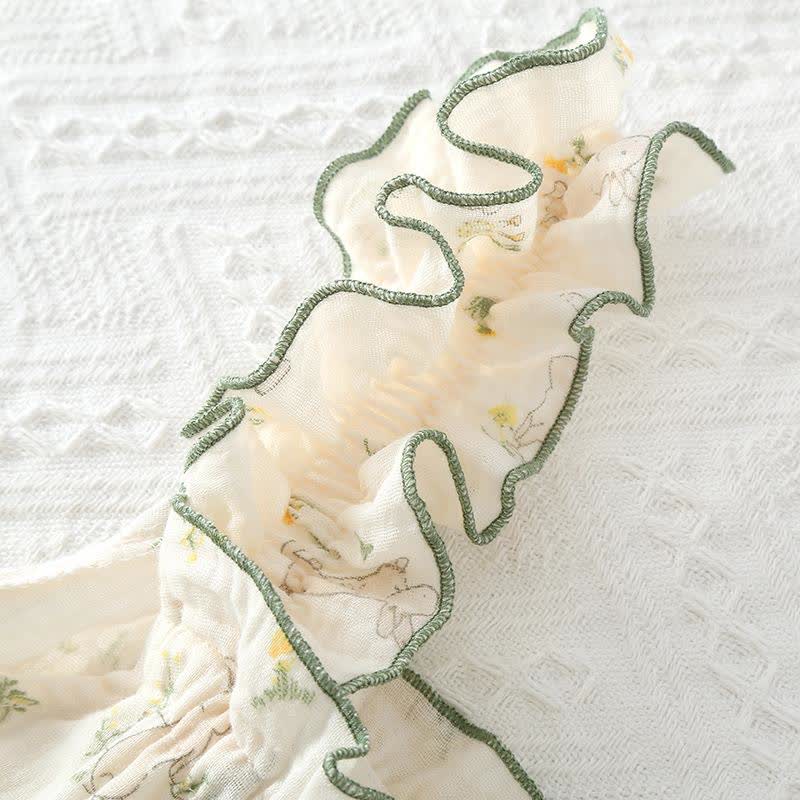 Rustic Bunny Cotton Ruffle Cami Pajamas - image 5