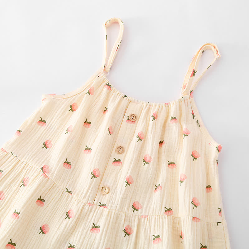 Kapok Flower Cotton Gauze Ruffle Pajamas - image 4