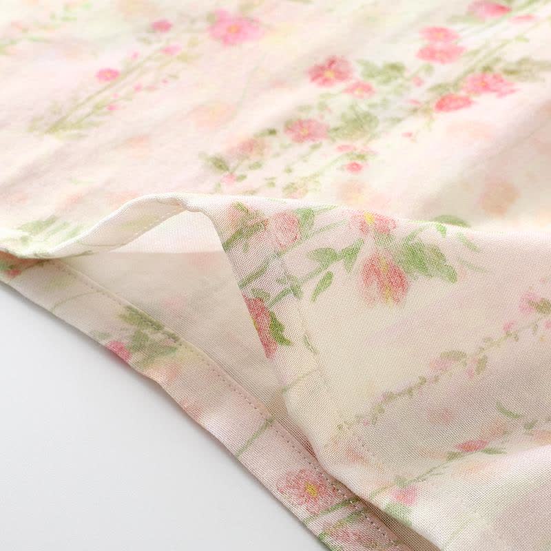 Ownkoti Pink Rose Padded Ruffle Sleeveless Nightwear - image 7