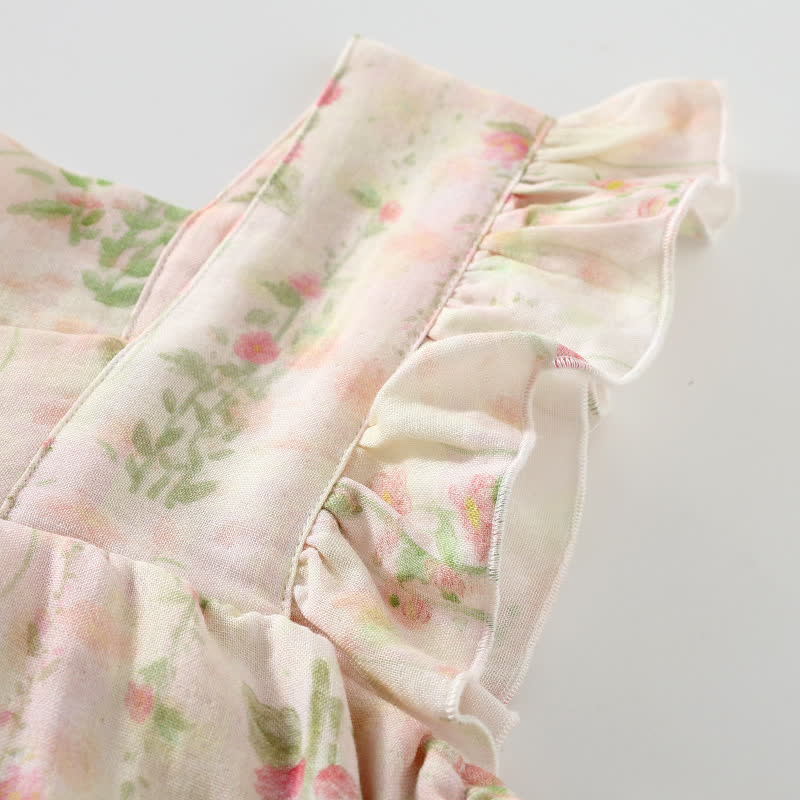 Ownkoti Pink Rose Padded Ruffle Sleeveless Nightwear - image 3