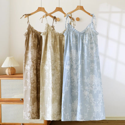 Rose Bow Cotton Padded Cami Nightdress - image 1