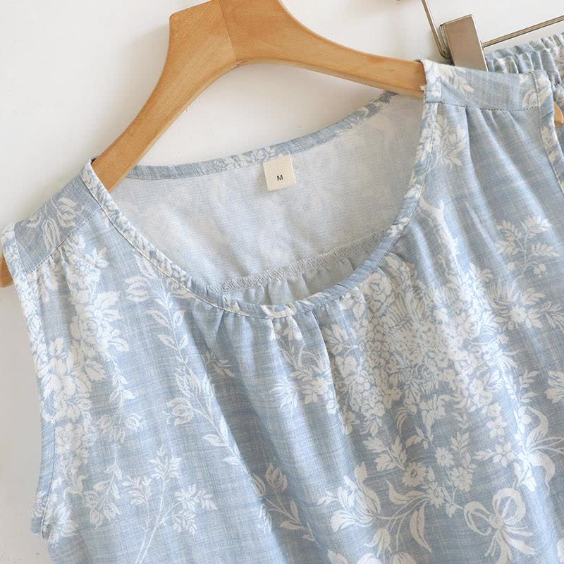 Rose Bow Cotton Tank Pajama Set - image 6