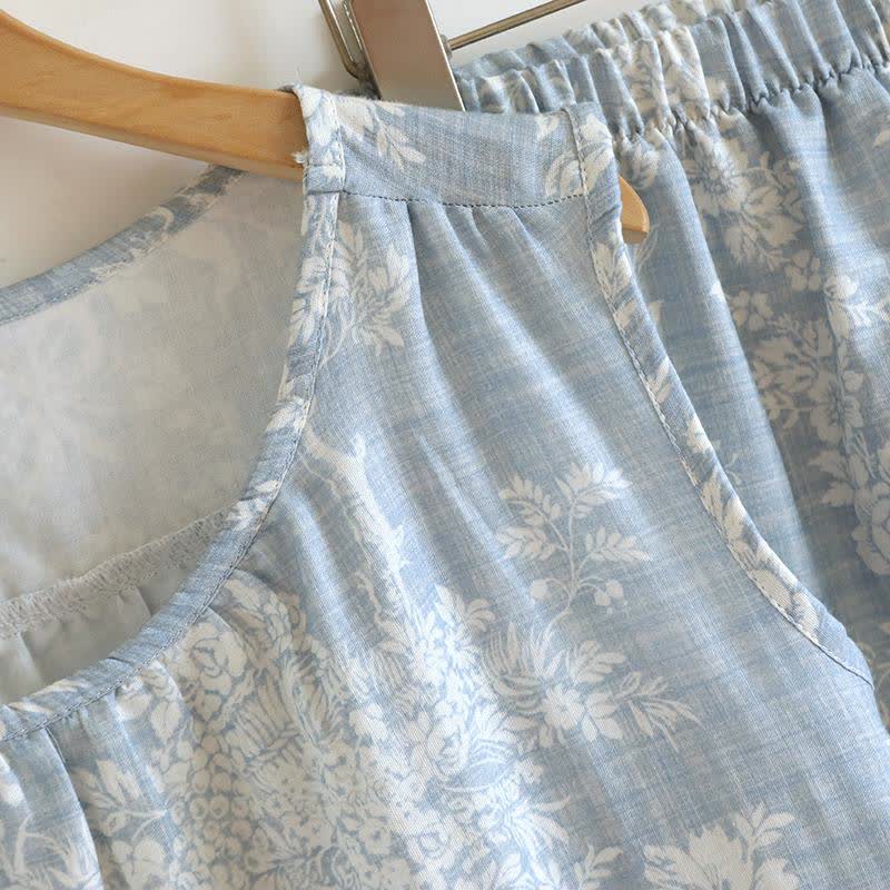 Rose Bow Cotton Tank Pajama Set - image 7