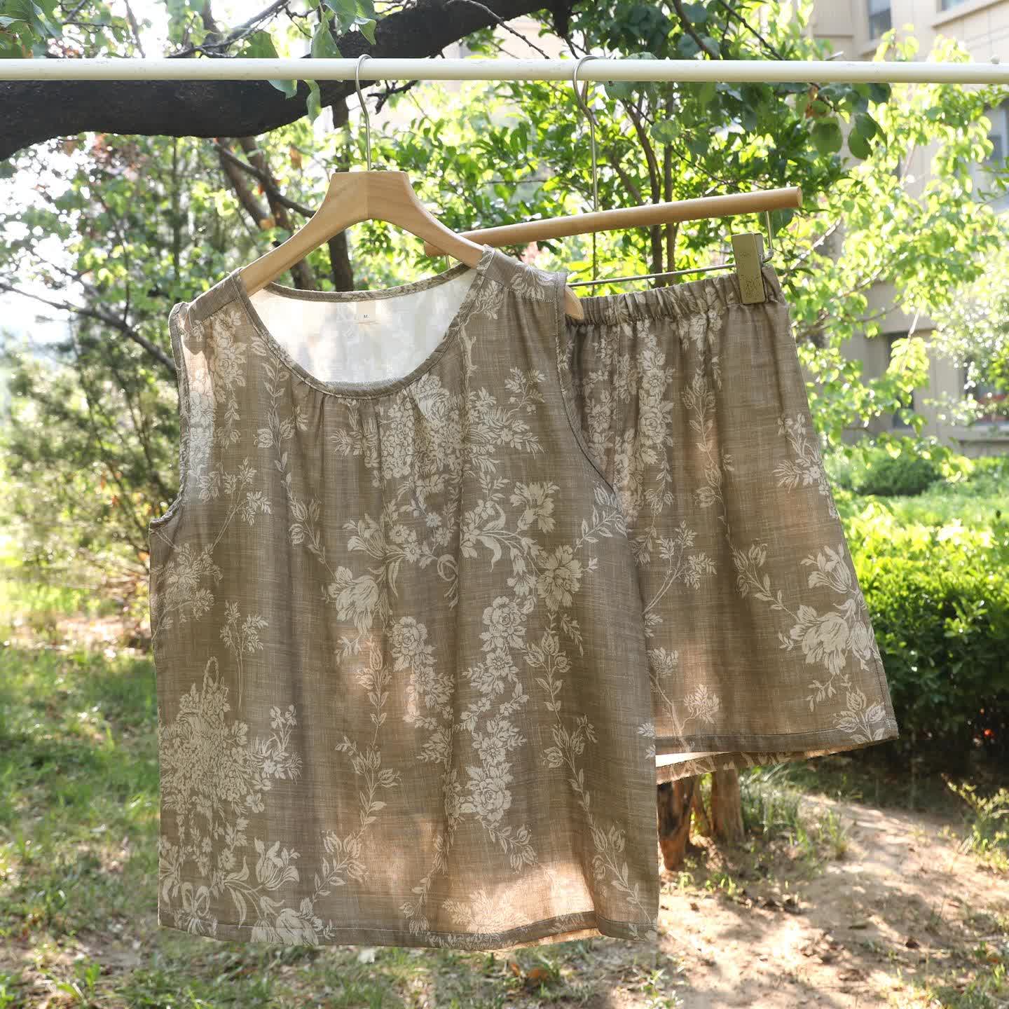 Rose Bow Cotton Tank Pajama Set - image 14