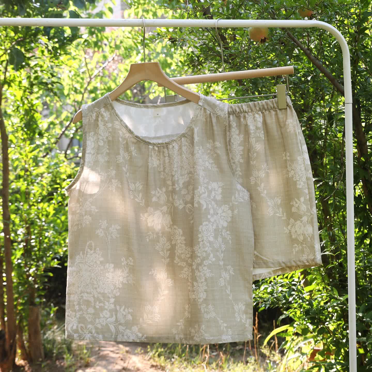 Rose Bow Cotton Tank Pajama Set - image 16