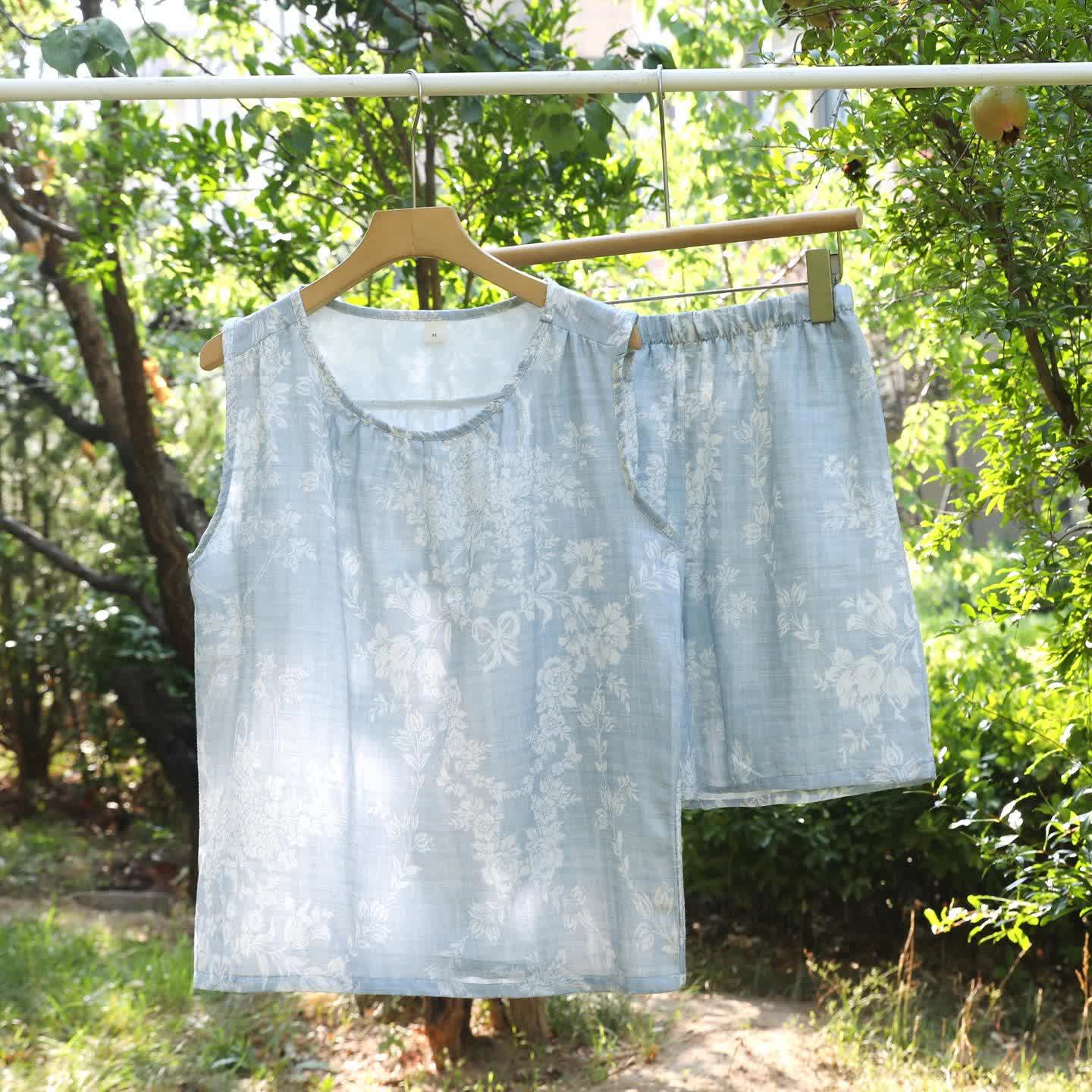 Rose Bow Cotton Tank Pajama Set - image 5