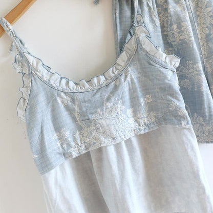 Rose Bow Cotton Padded Cami Pajamas - image 8