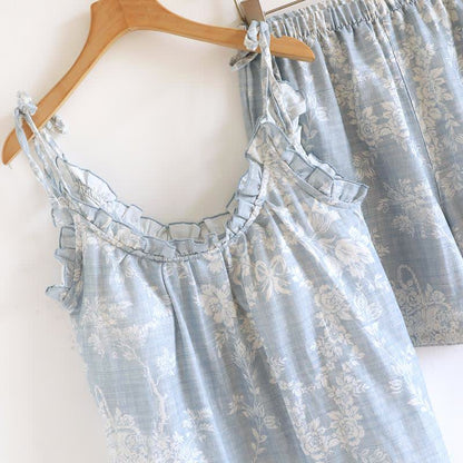 Rose Bow Cotton Padded Cami Pajamas - image 7