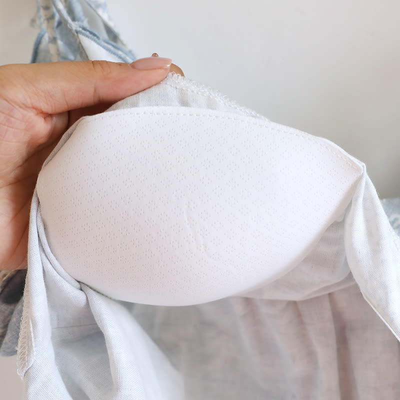 Rose Bow Cotton Padded Cami Pajamas - image 11