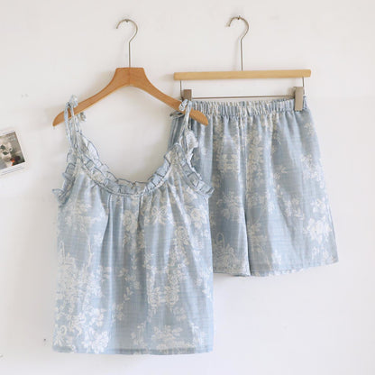 Rose Bow Cotton Padded Cami Pajamas - image 4