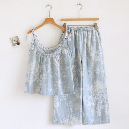 Rose Bow Cotton Padded Cami Pajamas - image 6