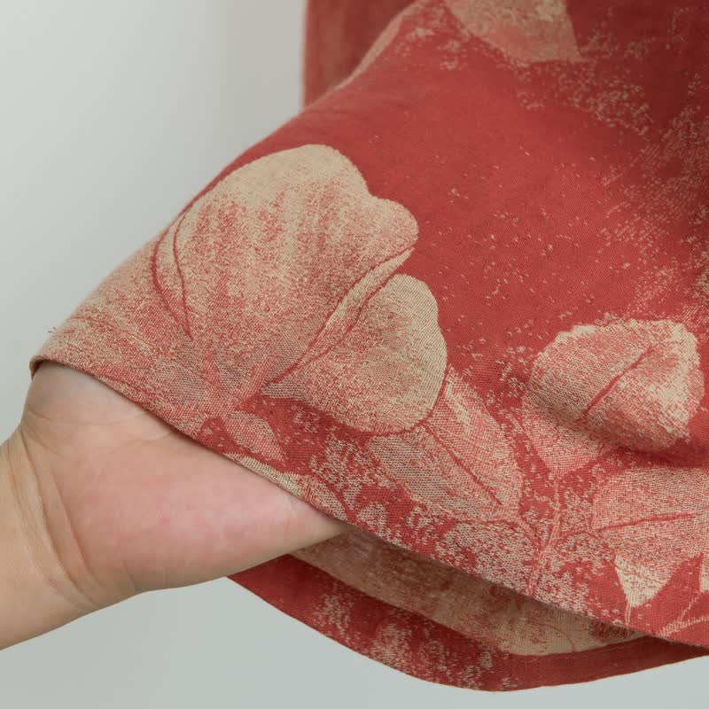 Ownkoti Hibiscus Jacquard Cotton Pajama Shorts - image 1