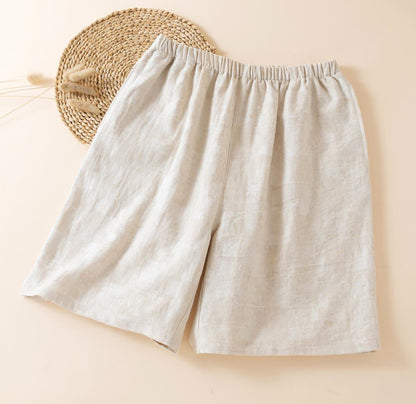 Couple Matching Cotton Linen Pajama Shorts - Men - XXL - image 10