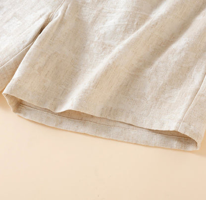 Couple Matching Cotton Linen Pajama Shorts - image 7