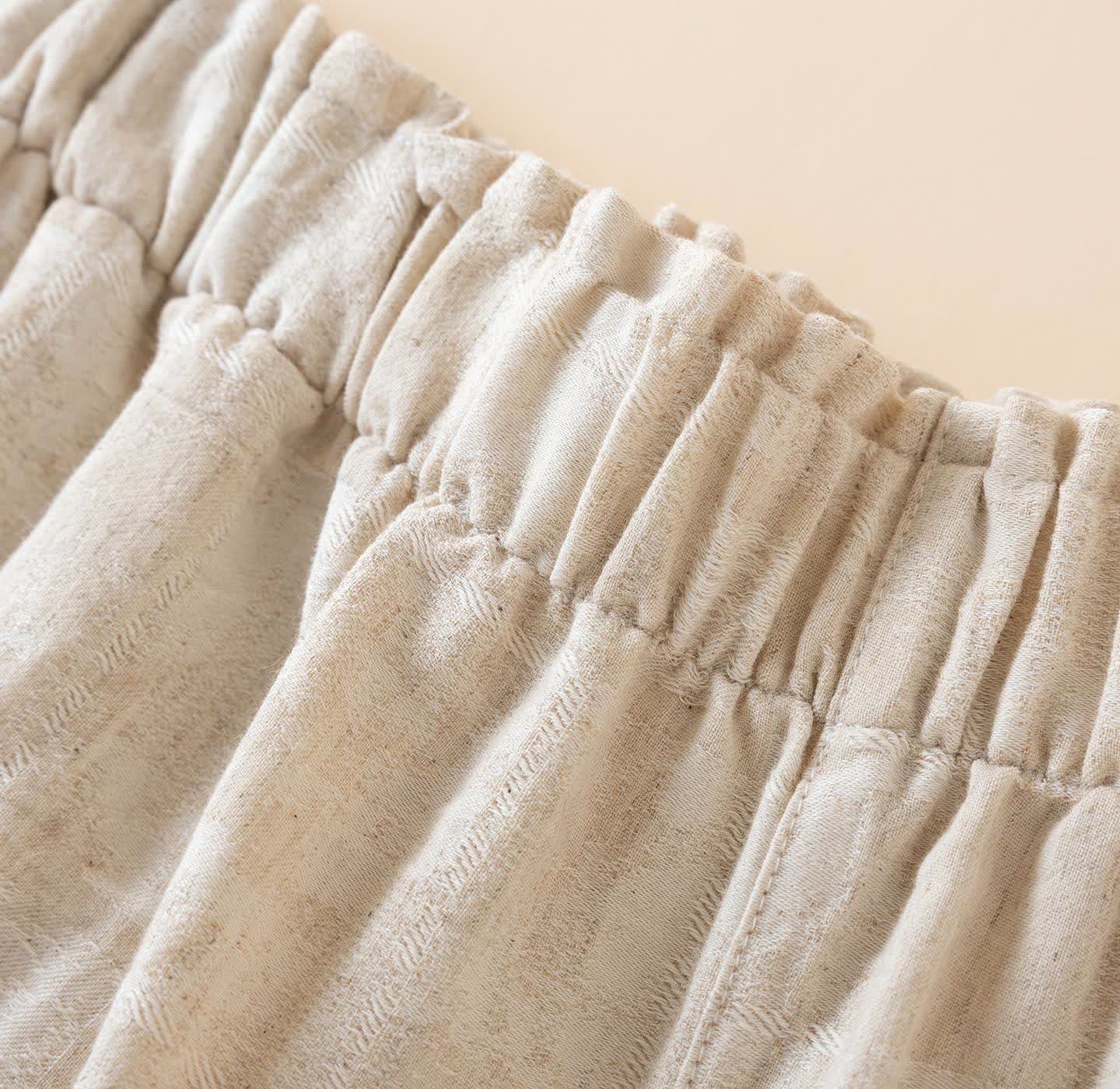 Couple Matching Cotton Linen Pajama Shorts - image 4