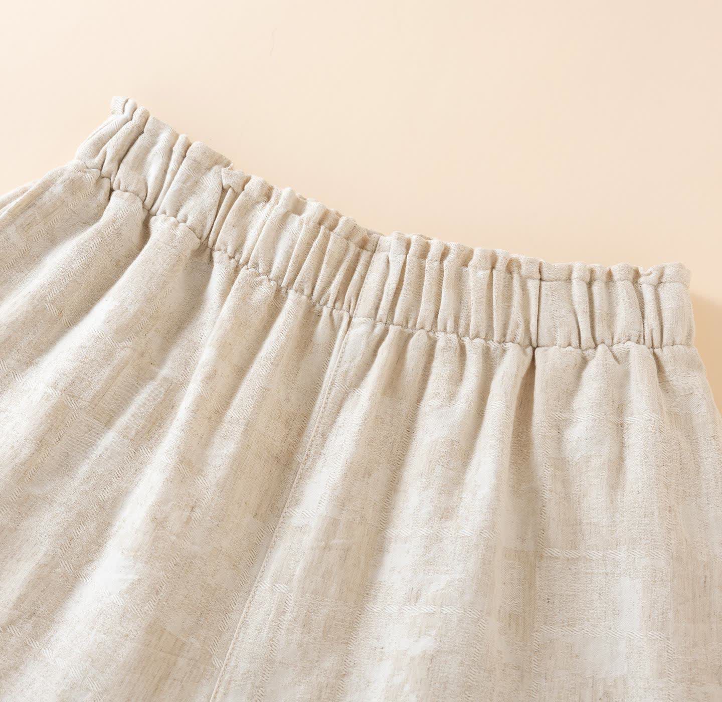 Couple Matching Cotton Linen Pajama Shorts - image 3