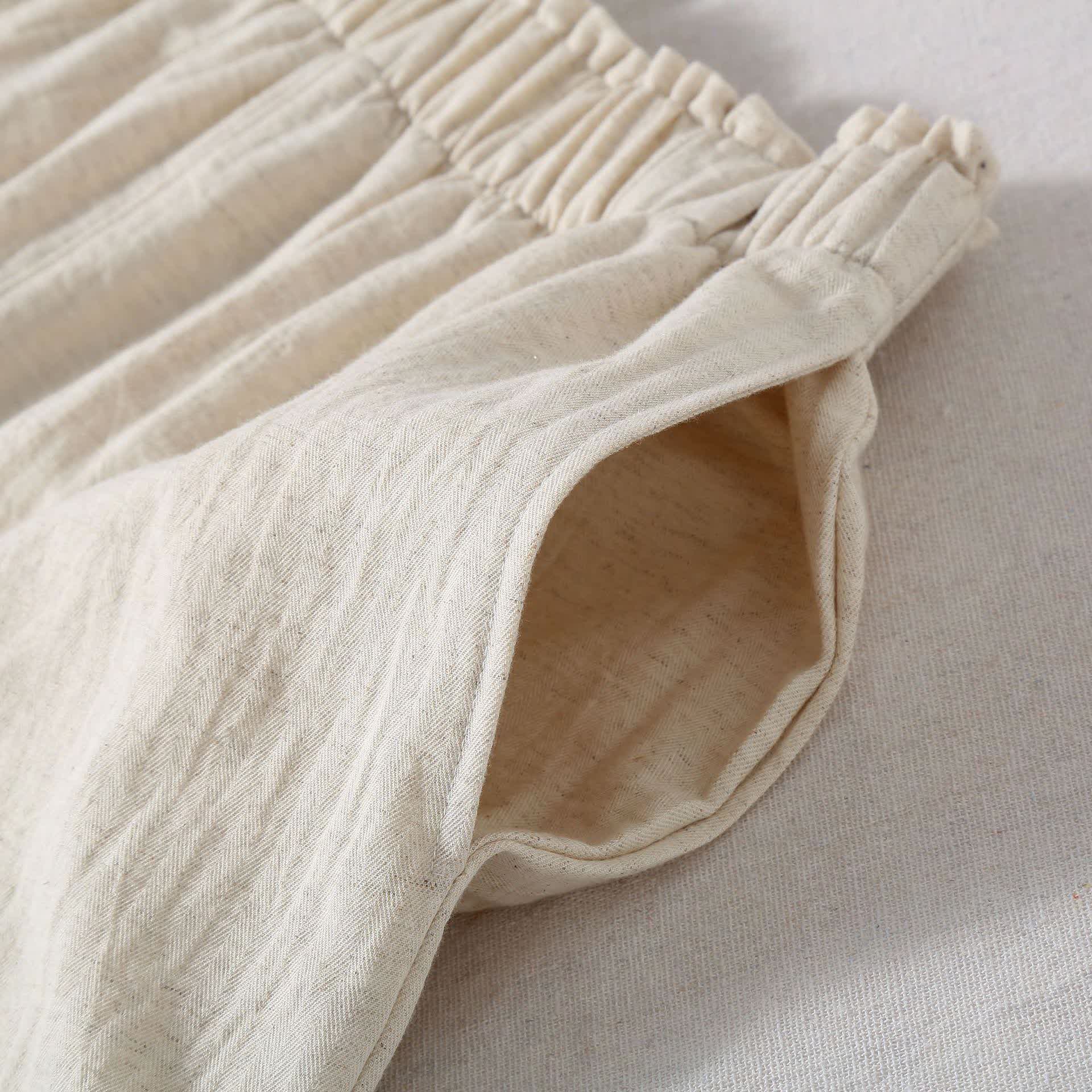 Natural Cotton Linen Pajama Shorts - image 6
