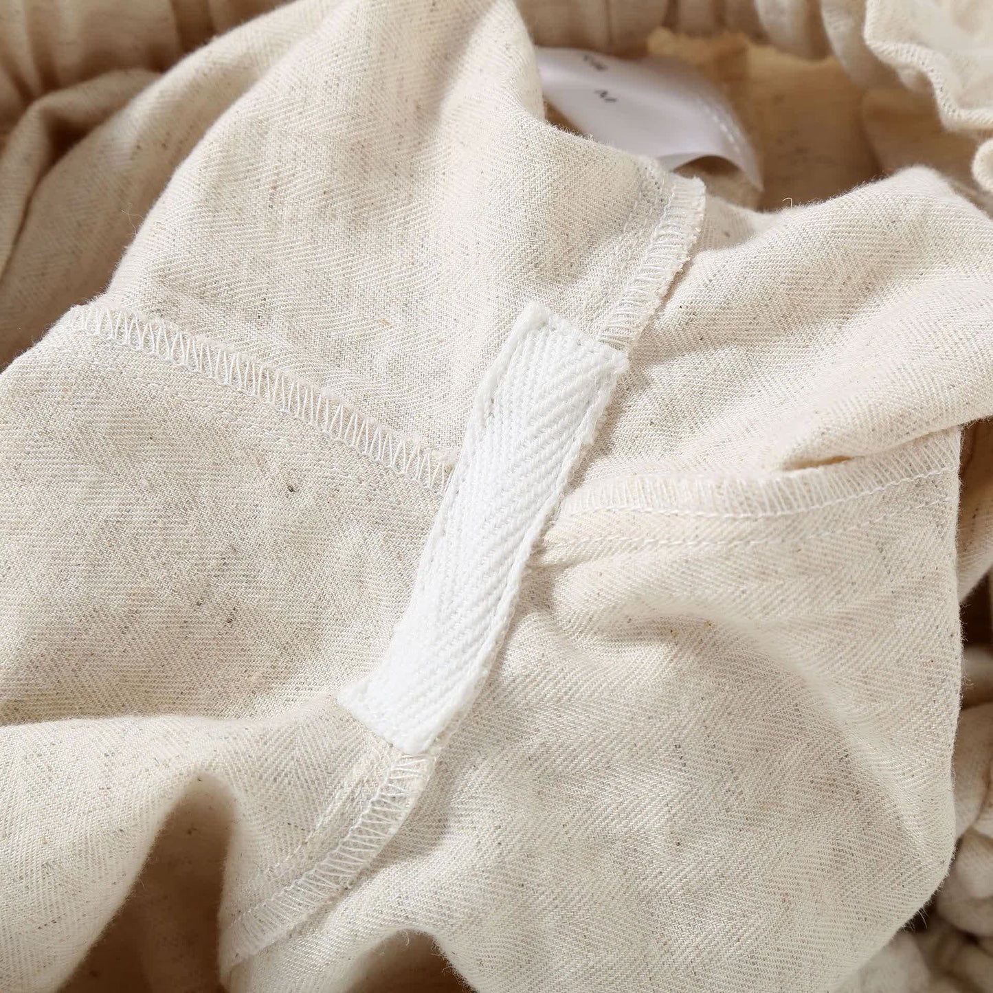 Natural Cotton Linen Pajama Shorts - image 7