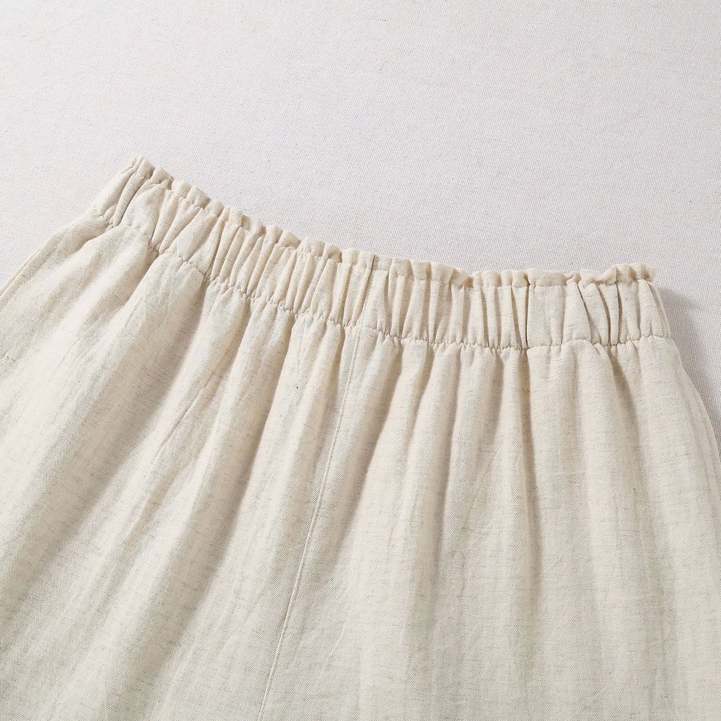 Natural Cotton Linen Pajama Shorts - image 5