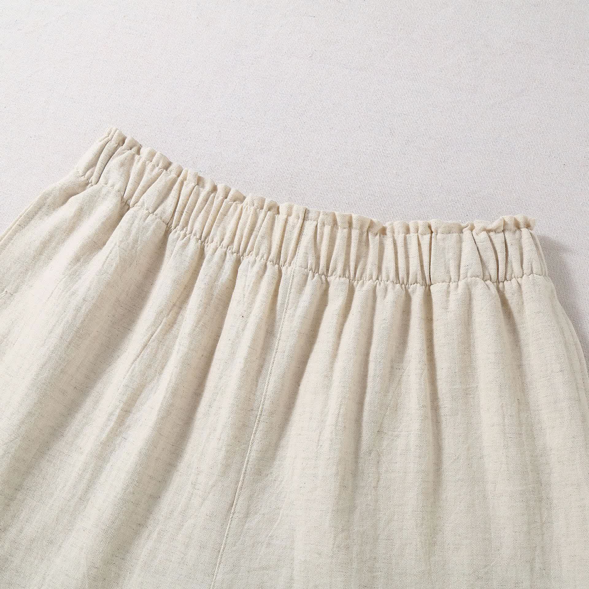 Natural Cotton Linen Pajama Shorts - image 5