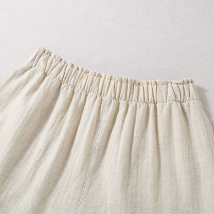 Natural Cotton Linen Pajama Shorts - image 5