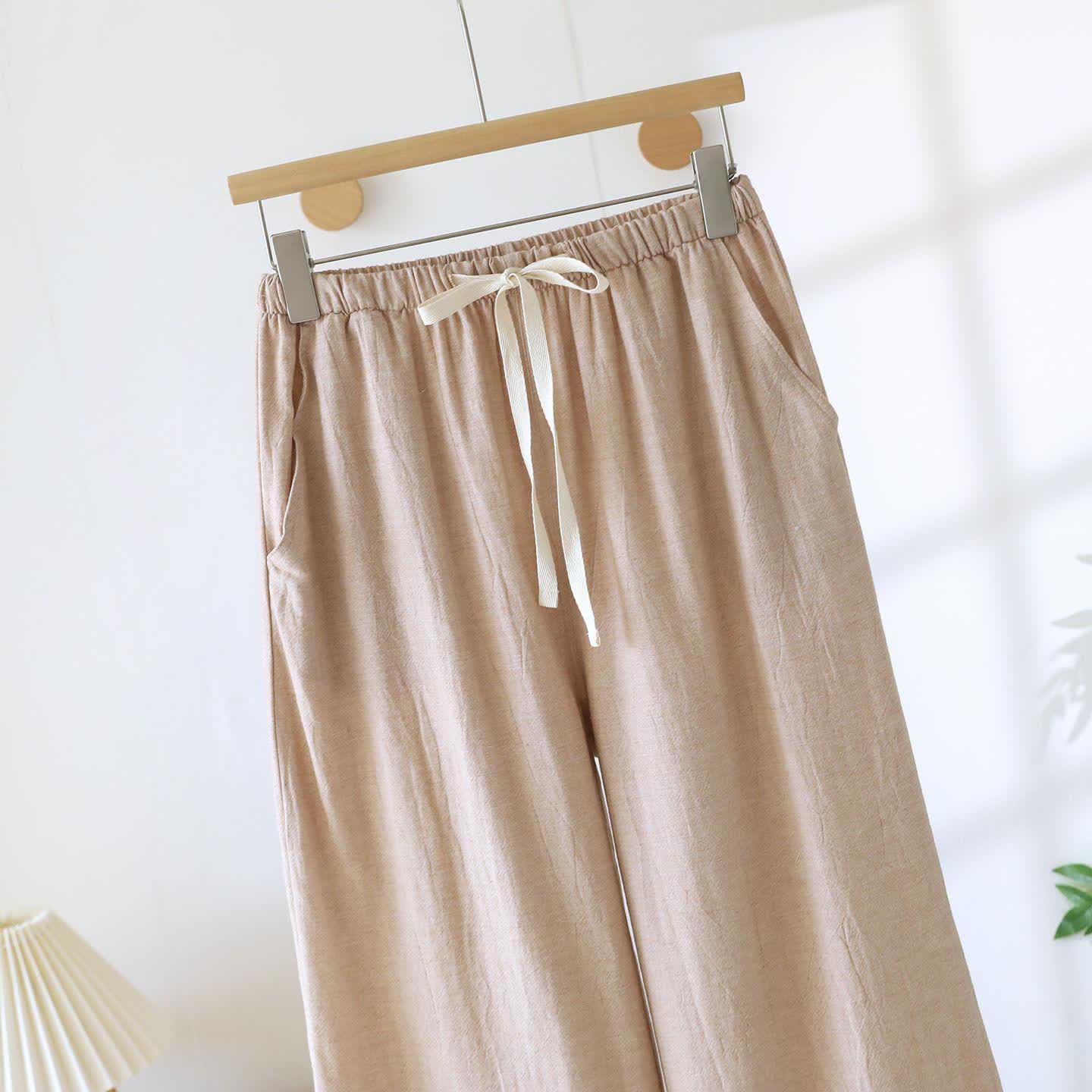 Couple Matching Cotton Linen Lounge Pants - image 6