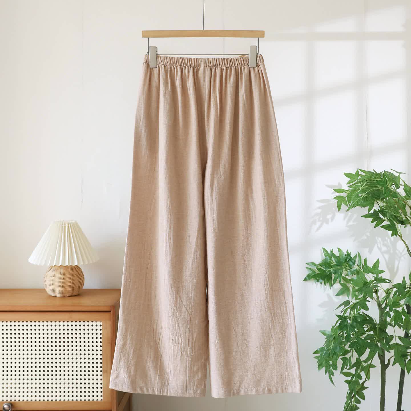 Couple Matching Cotton Linen Lounge Pants - image 5