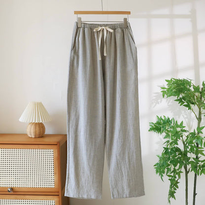 Couple Matching Cotton Linen Lounge Pants - Grey - Men - XXL - image 14