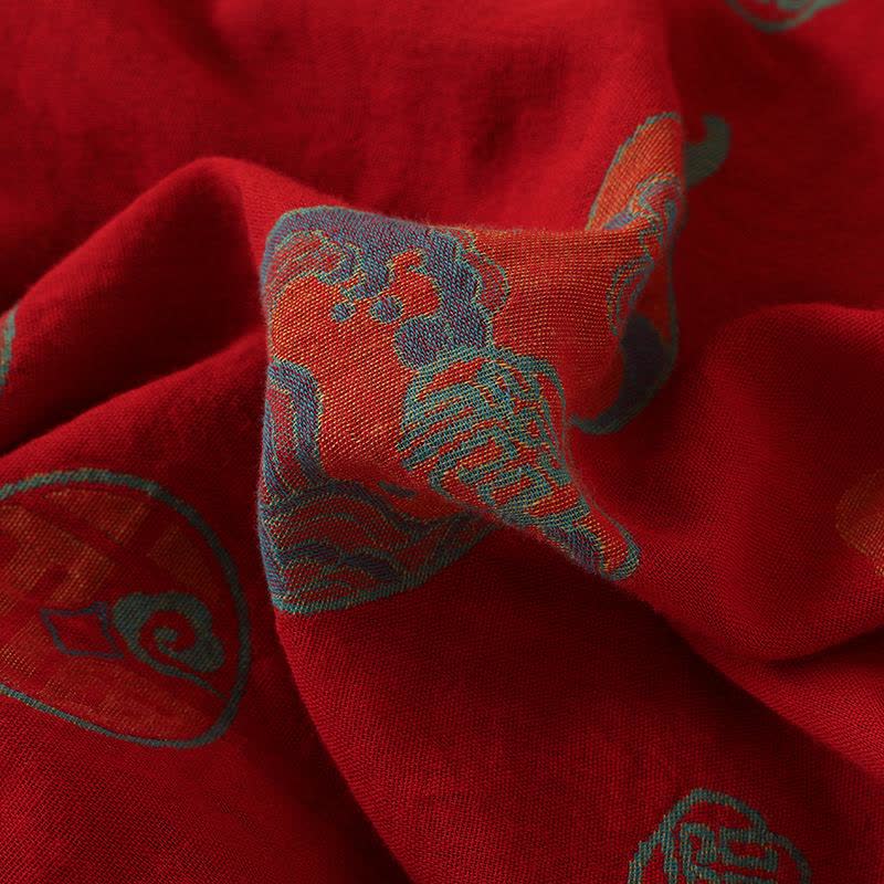 Ownkoti Oriental Style Gourd Persimmon Cotton Sleepwear - image 12