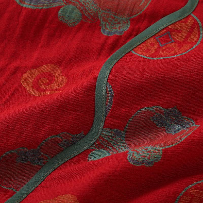 Ownkoti Oriental Style Gourd Persimmon Cotton Sleepwear - image 6