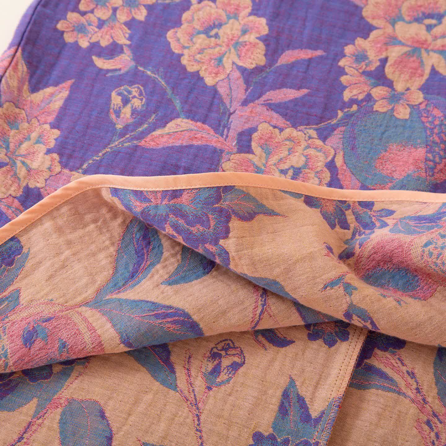 Ownkoti Oriental Style Peony Pomegranate Cotton Sleepwear - image 9