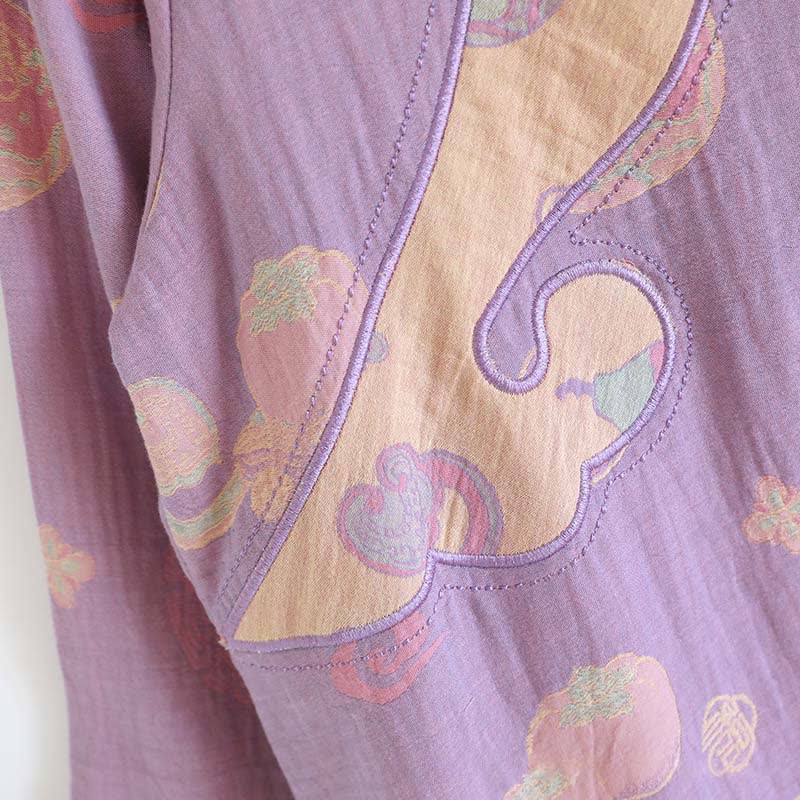 Gourd Pure Cotton Gauze Loose Nightdress - image 6