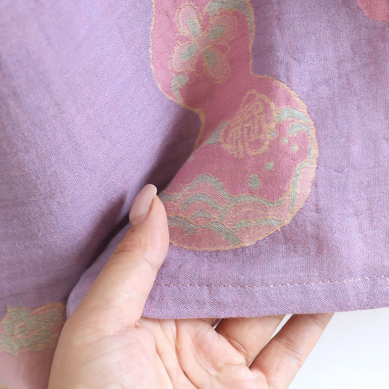 Gourd Pure Cotton Gauze Loose Nightdress - image 8