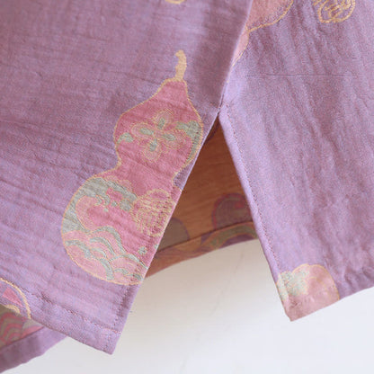 Gourd Pure Cotton Gauze Loose Nightdress - image 9